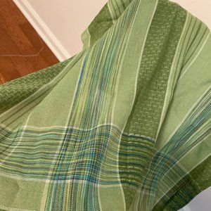 Vintage linen and cotton shawl